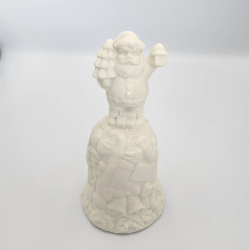 Vintage White Santa Claus Ceramic Decorative Bell